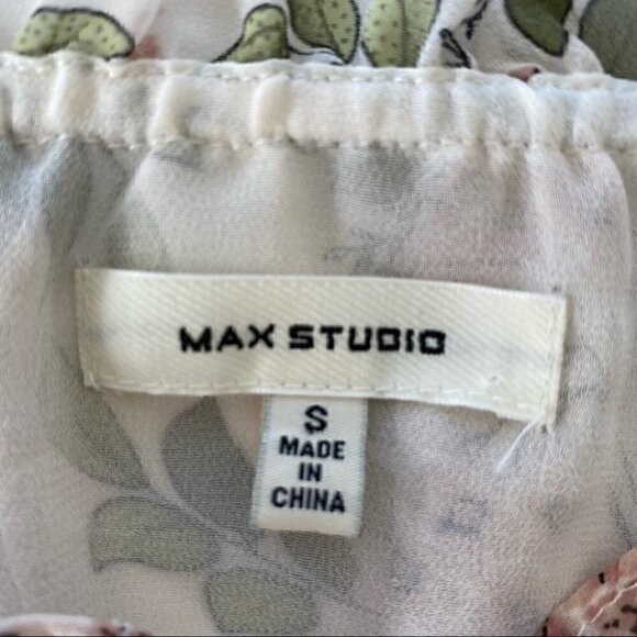 Max  Studio blouson tank top with keyhole opening & centre front tie, loose fit - Picture 8 of 10